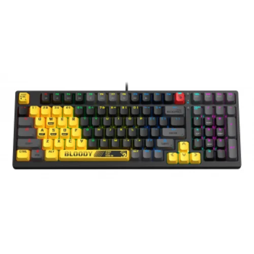 Клавиатура A4Tech Bloody S98 механическая желтый/серый USB for gamer LED (SPORTS LIME)